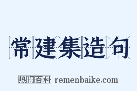 常建集造句是什么意思的图片